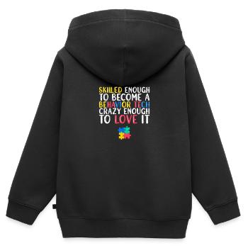 Behavioral Therapist Therapist - Kids Premium Organic Zip-up Hoodie - black - Back - AI Model Kid Male (0cm)