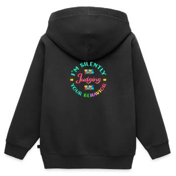 Behavioral Therapist Therapist - Kids Premium Organic Zip-up Hoodie - black - Back - AI Model Kid Male (0cm)