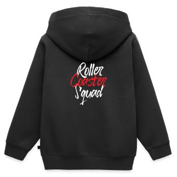 Roller Coaster Amusement Park Amusement Park - Kids Premium Organic Zip-up Hoodie - black - Back - AI Model Kid Male (0cm)