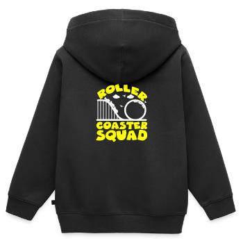 Roller Coaster Amusement Park Amusement Park - Kids Premium Organic Zip-up Hoodie - black - Back - AI Model Kid Male (0cm)