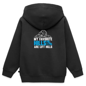 Roller Coaster Amusement Park Amusement Park - Kids Premium Organic Zip-up Hoodie - black - Back - AI Model Kid Male (0cm)
