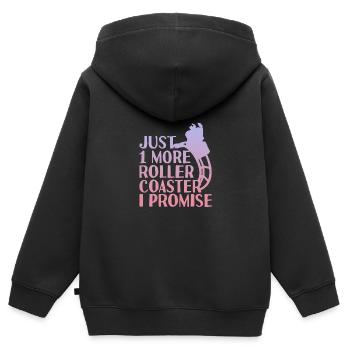 Roller Coaster Amusement Park Amusement Park - Kids Premium Organic Zip-up Hoodie - black - Back - AI Model Kid Male (0cm)