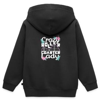Roller Coaster Amusement Park Amusement Park - Kids Premium Organic Zip-up Hoodie - black - Back - AI Model Kid Male (0cm)