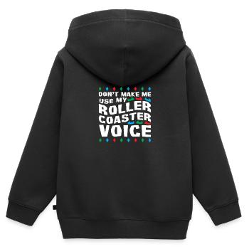 Roller Coaster Amusement Park Amusement Park - Kids Premium Organic Zip-up Hoodie - black - Back - AI Model Kid Male (0cm)
