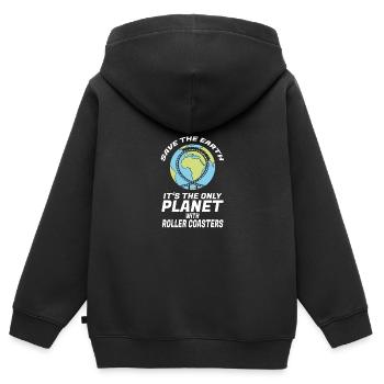 Roller Coaster Amusement Park Amusement Park - Kids Premium Organic Zip-up Hoodie - black - Back - AI Model Kid Male (0cm)