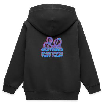 Roller Coaster Amusement Park Amusement Park - Kids Premium Organic Zip-up Hoodie - black - Back - AI Model Kid Male (0cm)