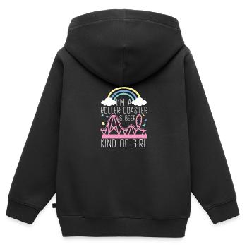 Roller Coaster Amusement Park Amusement Park - Kids Premium Organic Zip-up Hoodie - black - Back - AI Model Kid Male (0cm)