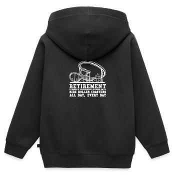 Roller Coaster Amusement Park Amusement Park - Kids Premium Organic Zip-up Hoodie - black - Back - AI Model Kid Male (0cm)