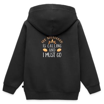 Cuisson du pain Boulangers Boulangers Cuisson du levain - Sweat Premium à capuche zippé enfant bio - noir - Dos - AI Model Kid Male (0cm)