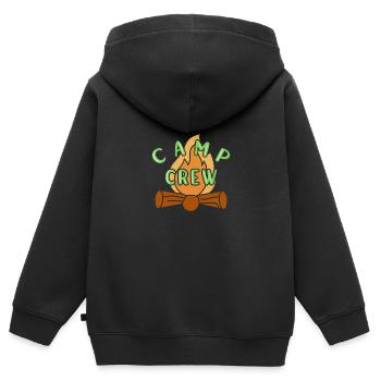 Zeltlager Leiter Sommercamp - Kinder Premium Organic Zip Hoodie - Schwarz - Hinten - AI Model Kid Male (0cm)