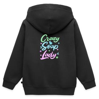 Seife Herstellen Handgemachte Seife - Kinder Premium Organic Zip Hoodie - Schwarz - Hinten - AI Model Kid Male (0cm)