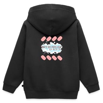Seife Herstellen Handgemachte Seife - Kinder Premium Organic Zip Hoodie - Schwarz - Hinten - AI Model Kid Male (0cm)