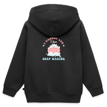 Seife Herstellen Handgemachte Seife - Kinder Premium Organic Zip Hoodie - Schwarz - Hinten - AI Model Kid Male (0cm)