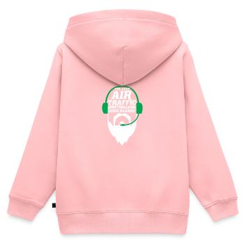 Fluglotse Flughafen Tower - Kinder Premium Organic Zip Hoodie - Rosa - Hinten - AI Model Kid Female (0cm)