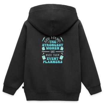 Eventmanager Event Veranstaltungskaufmann - Kinder Premium Organic Zip Hoodie - Schwarz - Hinten - AI Model Kid Male (0cm)