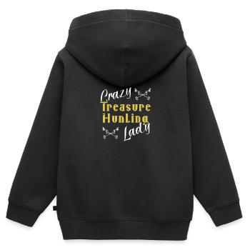Treasure Hunter Treasure Hunt Metal Detector - Kids Premium Organic Zip-up Hoodie - black - Back - AI Model Kid Male (0cm)