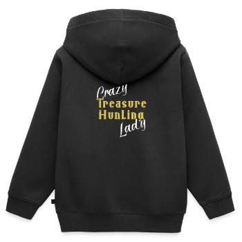 Treasure Hunter Treasure Hunt Metal Detector - Kids Premium Organic Zip-up Hoodie - black - Back - AI Model Kid Male (0cm)