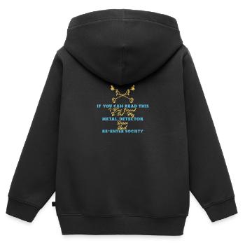 Treasure Hunter Treasure Hunt Metal Detector - Kids Premium Organic Zip-up Hoodie - black - Back - AI Model Kid Male (0cm)