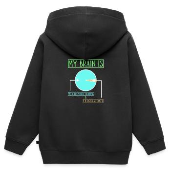 Treasure Hunter Treasure Hunt Metal Detector - Kids Premium Organic Zip-up Hoodie - black - Back - AI Model Kid Male (0cm)