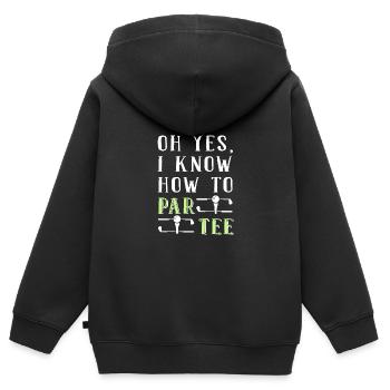 Golf Golfers Golfers - Kids Premium Organic Zip-up Hoodie - black - Back - AI Model Kid Male (0cm)