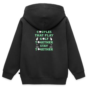 Golf Golfers Golfers - Kids Premium Organic Zip-up Hoodie - black - Back - AI Model Kid Male (0cm)