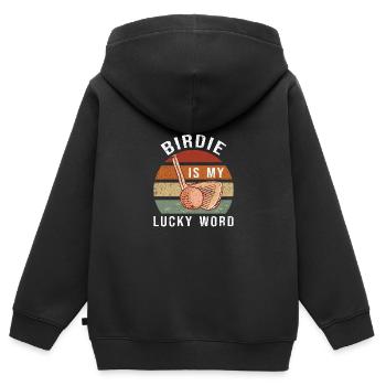 Golf Golfers Golfers - Kids Premium Organic Zip-up Hoodie - black - Back - AI Model Kid Male (0cm)