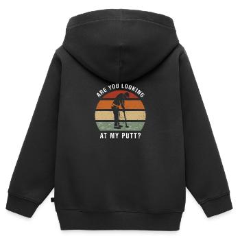 Golf Golfers Golfers - Kids Premium Organic Zip-up Hoodie - black - Back - AI Model Kid Male (0cm)