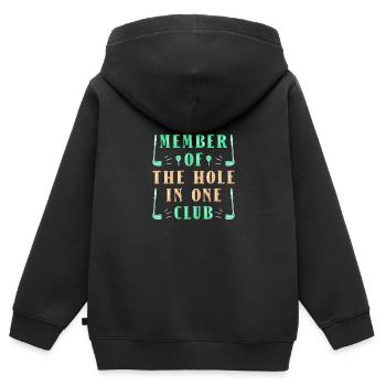 Golf Golfers Golfers - Kids Premium Organic Zip-up Hoodie - black - Back - AI Model Kid Male (0cm)