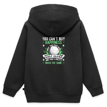 Golf Golfers Golfers - Kids Premium Organic Zip-up Hoodie - black - Back - AI Model Kid Male (0cm)