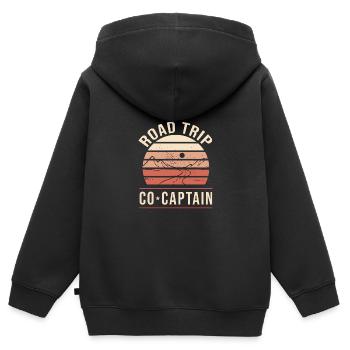 Road Trip - Kinder Premium Organic Zip Hoodie - Schwarz - Hinten - AI Model Kid Male (0cm)