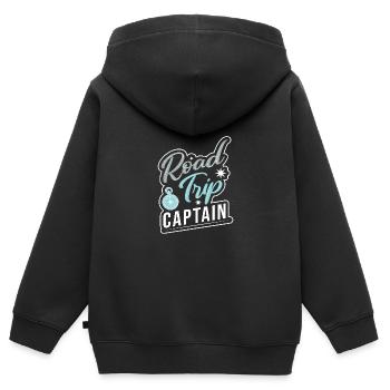 Road Trip - Kinder Premium Organic Zip Hoodie - Schwarz - Hinten - AI Model Kid Male (0cm)