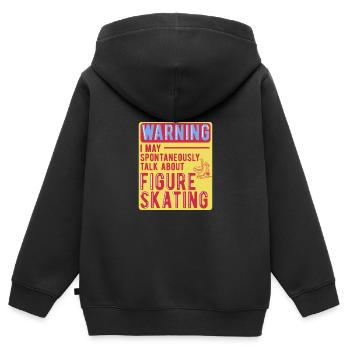 Eiskunstlauf - Kinder Premium Organic Zip Hoodie - Schwarz - Hinten - AI Model Kid Male (0cm)