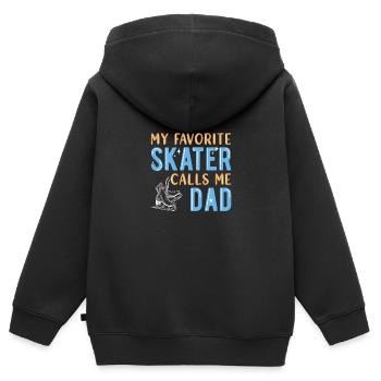 Figure skating - Kids Premium Organic Zip-up Hoodie - black - Back - AI Model Kid Male (0cm)