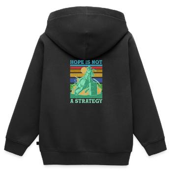 Barrel Racing - Kids Premium Organic Zip-up Hoodie - black - Back - AI Model Kid Male (0cm)