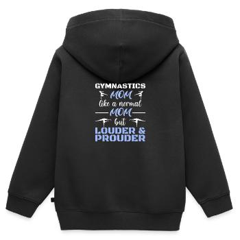 Gymnastics Gymnastics Gymnasts - Kids Premium Organic Zip-up Hoodie - black - Back - AI Model Kid Male (0cm)