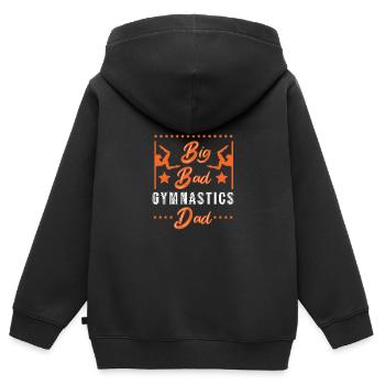 Gymnastik Turnen Turner - Kinder Premium Organic Zip Hoodie - Schwarz - Hinten - AI Model Kid Male (0cm)