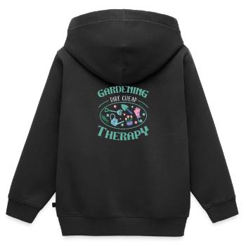 Gärtner - Kinder Premium Organic Zip Hoodie - Schwarz - Hinten - AI Model Kid Male (0cm)
