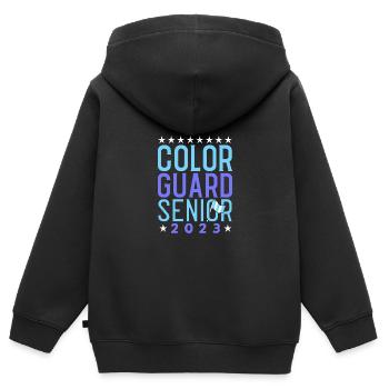 Color Guard - Kinder Premium Organic Zip Hoodie - Schwarz - Hinten - AI Model Kid Male (0cm)