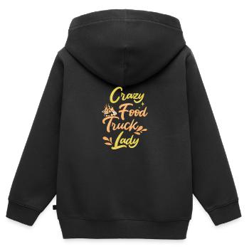 Food Truck Streetfood - Sweat Premium à capuche zippé enfant bio - noir - Dos - AI Model Kid Male (0cm)