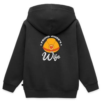 Mineurs de mines - Sweat Premium à capuche zippé enfant bio - noir - Dos - AI Model Kid Male (0cm)