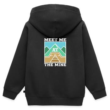Mineurs de mines - Sweat Premium à capuche zippé enfant bio - noir - Dos - AI Model Kid Male (0cm)