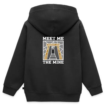 Mineurs de mines - Sweat Premium à capuche zippé enfant bio - noir - Dos - AI Model Kid Male (0cm)