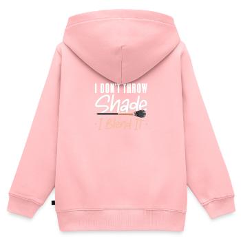 Ich werfe keinen Schatten - Kinder Premium Organic Zip Hoodie - Rosa - Hinten - AI Model Kid Female (0cm)