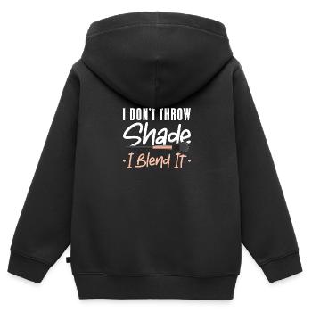 Ich werfe keinen Schatten - Kinder Premium Organic Zip Hoodie - Schwarz - Hinten - AI Model Kid Male (0cm)