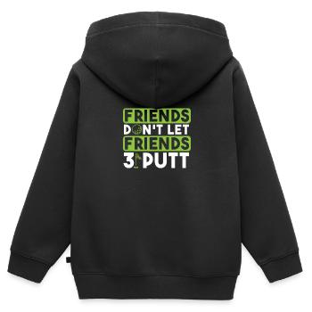 Freunde lassen ihre Freunde nicht 3 Putten - Kinder Premium Organic Zip Hoodie - Schwarz - Hinten - AI Model Kid Male (0cm)