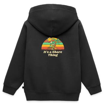 C’est un Shore Thing Beach Ocean Beach Lover Sea - Sweat Premium à capuche zippé enfant bio - noir - Dos - AI Model Kid Male (0cm)