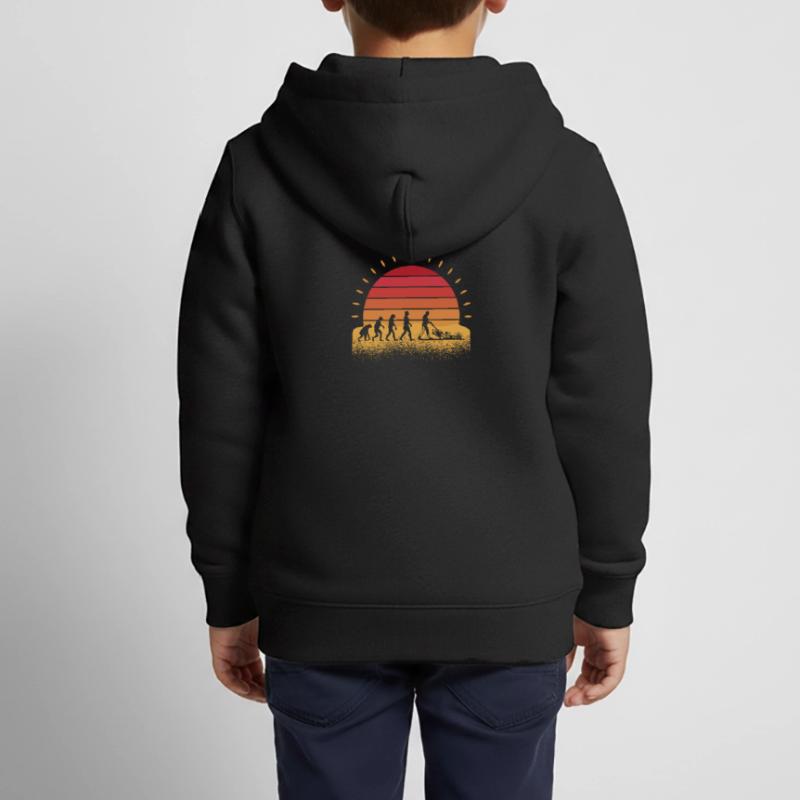 Gartenarbeit Garten Gärtner Evolution Hobbygärtner Kinder Premium Organic Zip Hoodie