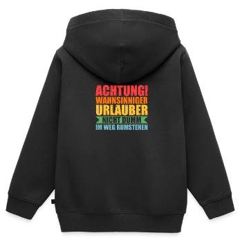 Sommerurlaub Urlauber Urlaub - Kinder Premium Organic Zip Hoodie - Schwarz - Hinten - AI Model Kid Male (0cm)