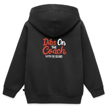 Trainer mit Bart Barttrainer - Kinder Premium Organic Zip Hoodie - Schwarz - Hinten - AI Model Kid Male (0cm)