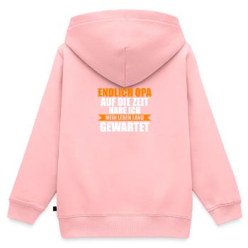 Großvater Großpapa Opi Opa - Kinder Premium Organic Zip Hoodie - Rosa - Hinten - AI Model Kid Female (0cm)